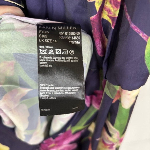 Karen Millen The Atelier High Neck Sleeveless Floral Jumpsuit Size 14 - Picture 9 of 10